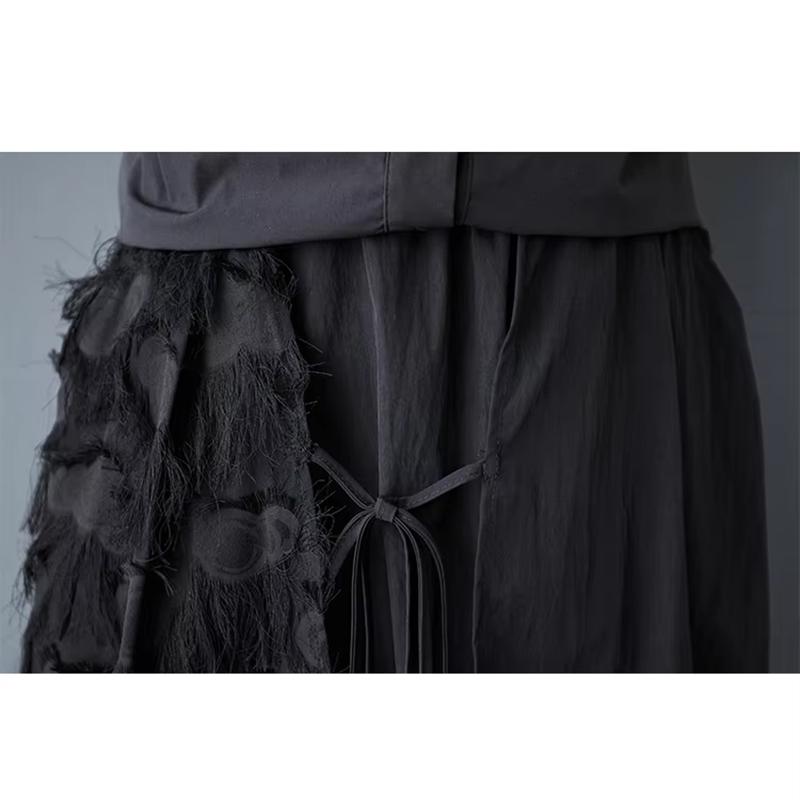 Xitao Gaze Patchwork Bandage Einfarbig Rock HQQ2463