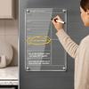 Wall Mounted Memo Board Acrylic Magnetic Dry Erase Calendar for Fridge, Clear Monthly/Weekly Meal Family Task Planner Whiteboard with 6 Markers