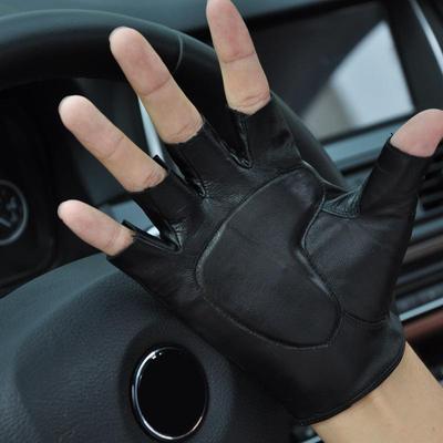 Automotive Leather Fingerless Riding Gloves Automobile Fingerless Steering Wheel Riding Gloves Car Fingerless Riding Gloves