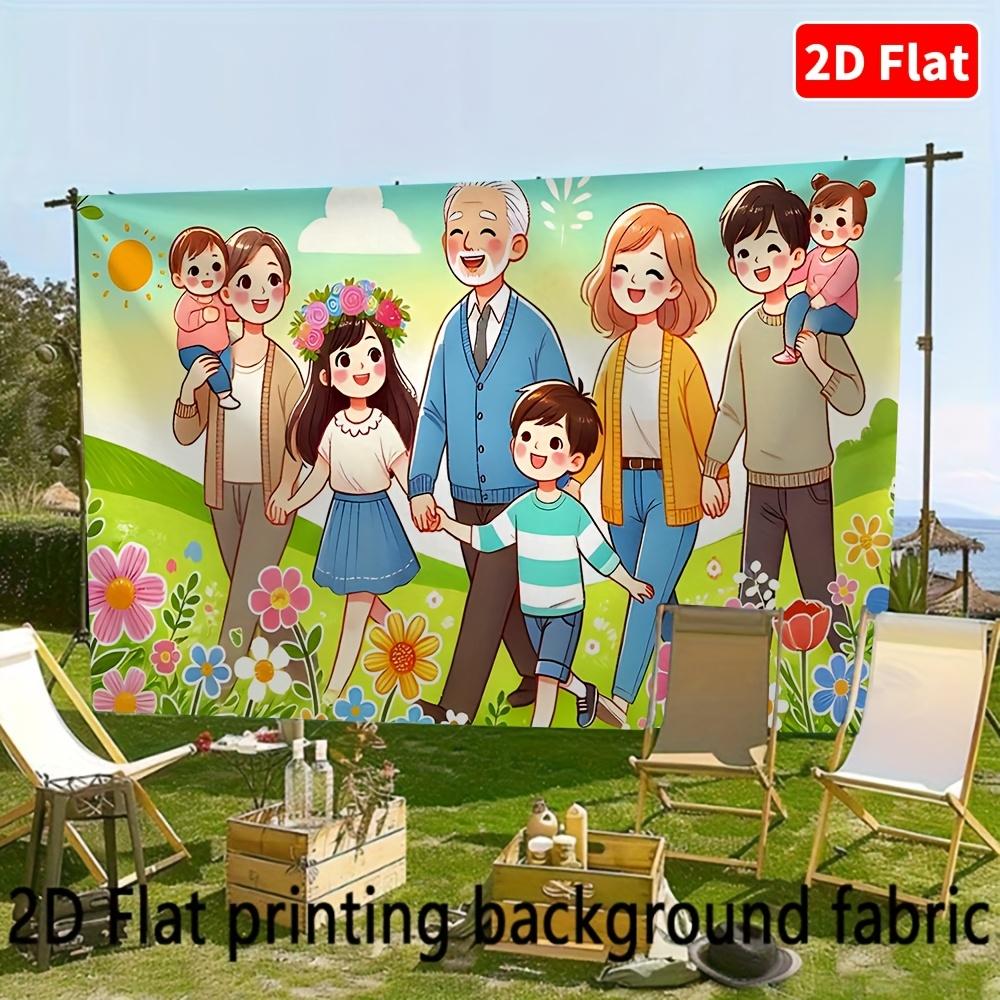 1 Piece of 2D Flat Surface, Multi-purpose Decorative Background Banner for Family Gatherings In Color, for Festivals