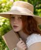 Tatiana Mirette Ribbon Band Natural Raffia Boater Hat Ht8201 Ivory