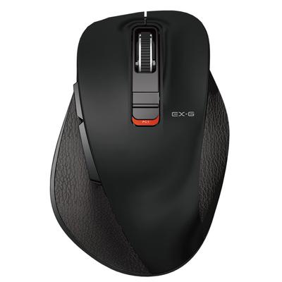 Elecom Wireless Mouse Bluetooth Grip 5 Button M Size Black EX-G Multi-Pairing M-XGM15BBBK