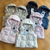 Womens Hooded Puffer Vest 90% White Duck Down Short Warm Winter Sleeveless Jacket