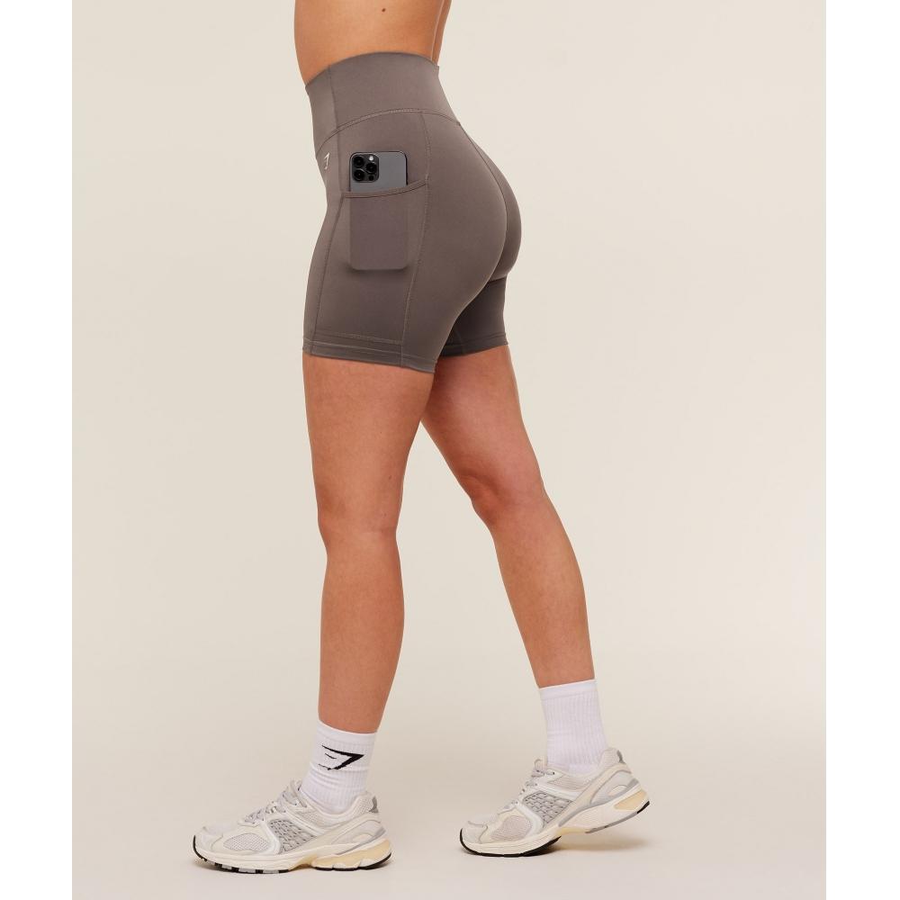 Gymshark Pocket Shorts Cool Brown B4a8w Nbzg