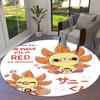 One Piece Logo Round Area Rug Carpet Rug For Living Room Bedroom Sofa Playroom Decor Nonslip Floor Mat