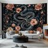 Snake and Flower Theme Digital Printing Polyester Wall Hanging Tapestry Decorative Living Room Bedrooms Office Background Gift