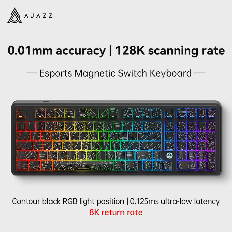 Ajazz AK980 MAX Gaming Keyboard Backlit RGB Wired