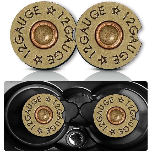 Car Coasters for Cup Holders,2 PCS Universal Non-Slip Black Leopard Print Car Coasters,2.75" Rubber Mat,Leopard Cars Accessories Cup Drink Holder