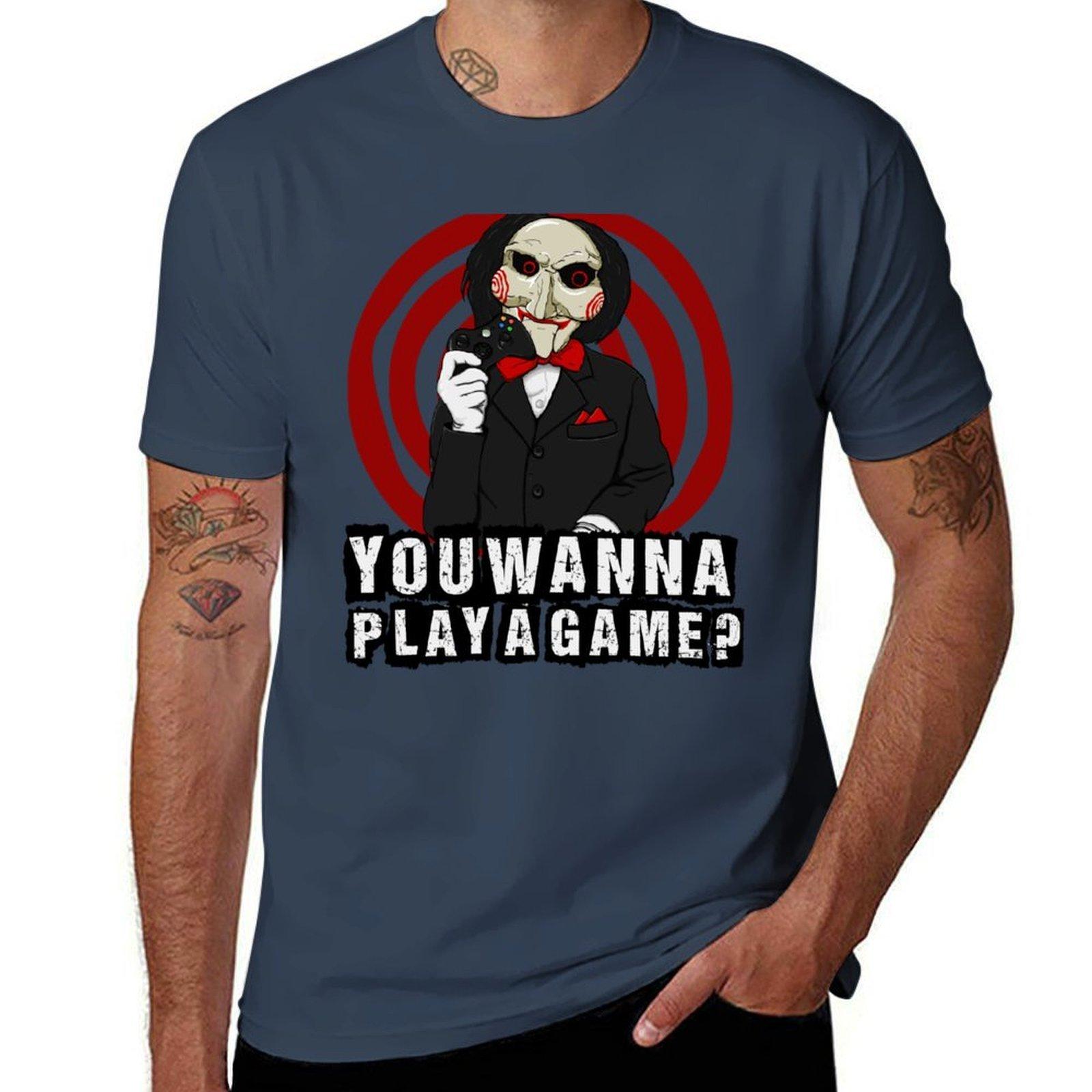 

Billy You wanna play a game TShirt Casual Loose Short Sleeve Tee for Men S