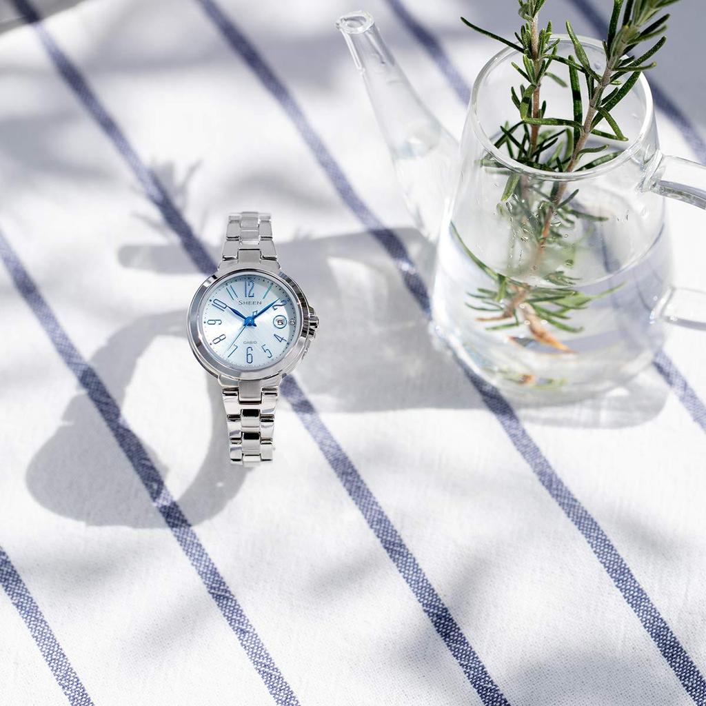 Casio Sheen Solar Silber SHW-5100D-7AJF Funkgesteuerte Damenuhr,
