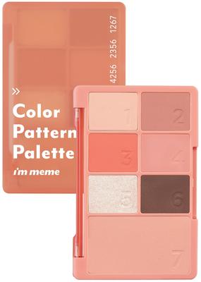 Meme Official Color Pattern Palette Eyeshadow Blush Korean Cosmetics Easy To Carry Natural Color Daily Multipurpose [I'm Mimi/i'm Store] I'm (Coral