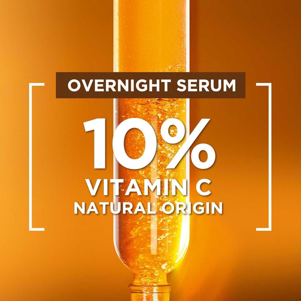 Garnier Bright Complete Night Vitamin C Serum With 10% Pure Vitamin C for Bright Skin, PM Routine Vitamin C Serum | 30ml
