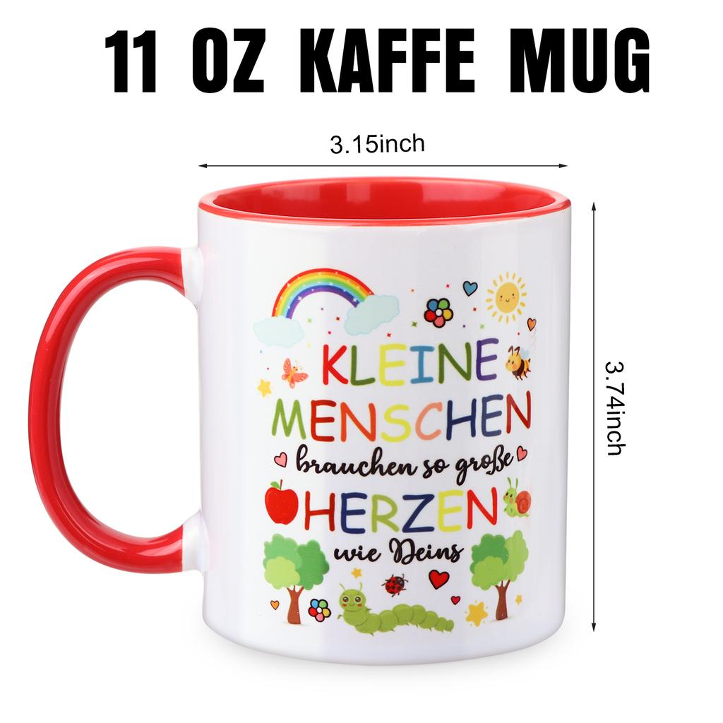 1 StüCke Bedruckte Tasse Kaffeetasse Erzieherin Tasse Geschenk Danke DankeschöN Abschiedsgeschenk FüR Erzieher Zum Kindergarten