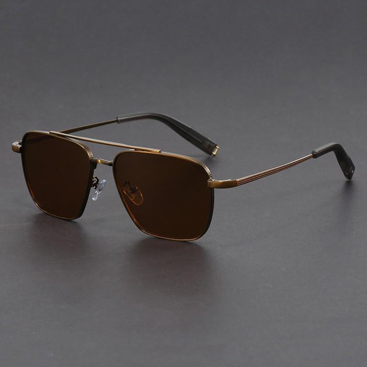 Retro Large Frame Double Bridge Sunglasses for Women with Myopia