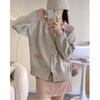 Cardigan Høst/Vinter Løs Polo Krage Liten Duftende Myk Glutinous Genser Strikket Cardigan Dame Design Sense Genser Topp