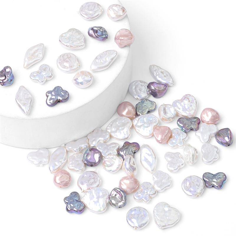 2 buc/pungă, de înaltă calitate, stil baroc, mărgele de perle ABS, brelocuri, pandantiv fluture inimă, pentru cercei, brăţară, bricolaj, bijuterii, accesorii