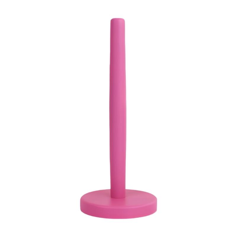

Countertop Paper Towel Holder Simple Kitchen Roll Paper Stand Wood Napkin Stand Vertical Tissue Holder Easy to Use рожевий
