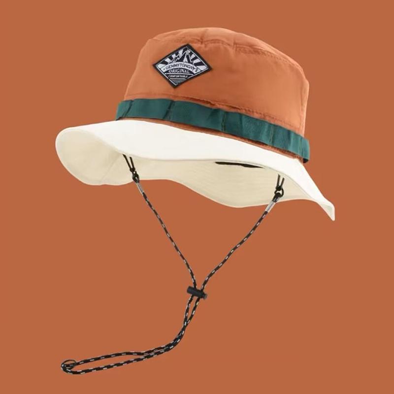 Unisex Sonnenhut zum Aufhängen, Farbblock-Hüte, Visier, Beckenhut, Fischerhut, schnelltrocknender, verstaubarer Hut