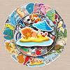 50 Ocean Series Graffiti Stickers - Cartoon Animals for DIY Skateboards, Water Bottles, and Suitcases (Waterproof)