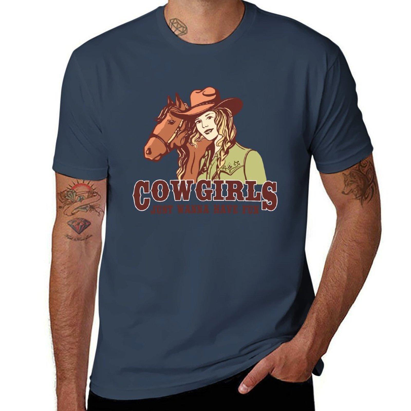 Cowgirl Western70s Cowgirl Vintage Cowgirl Cowgirl Retro Vintage Style Tshirt High Elasticity Sports Tee Shirt S