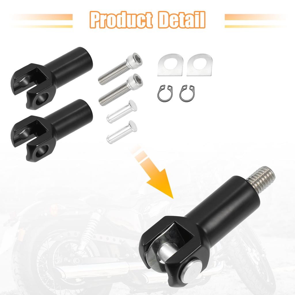 X AUTOHAUX Passenger Foot Peg Support Mount Clevis Kit for Left and Right Harley