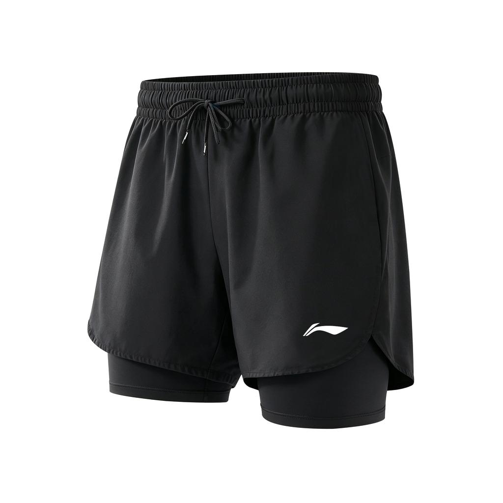 Li-Ning Breathable Quick-Dry Fake Two-Piece Double-Layer Anti-Awkwardness Sportswear Unisex Sportswear MXMBLSKT607