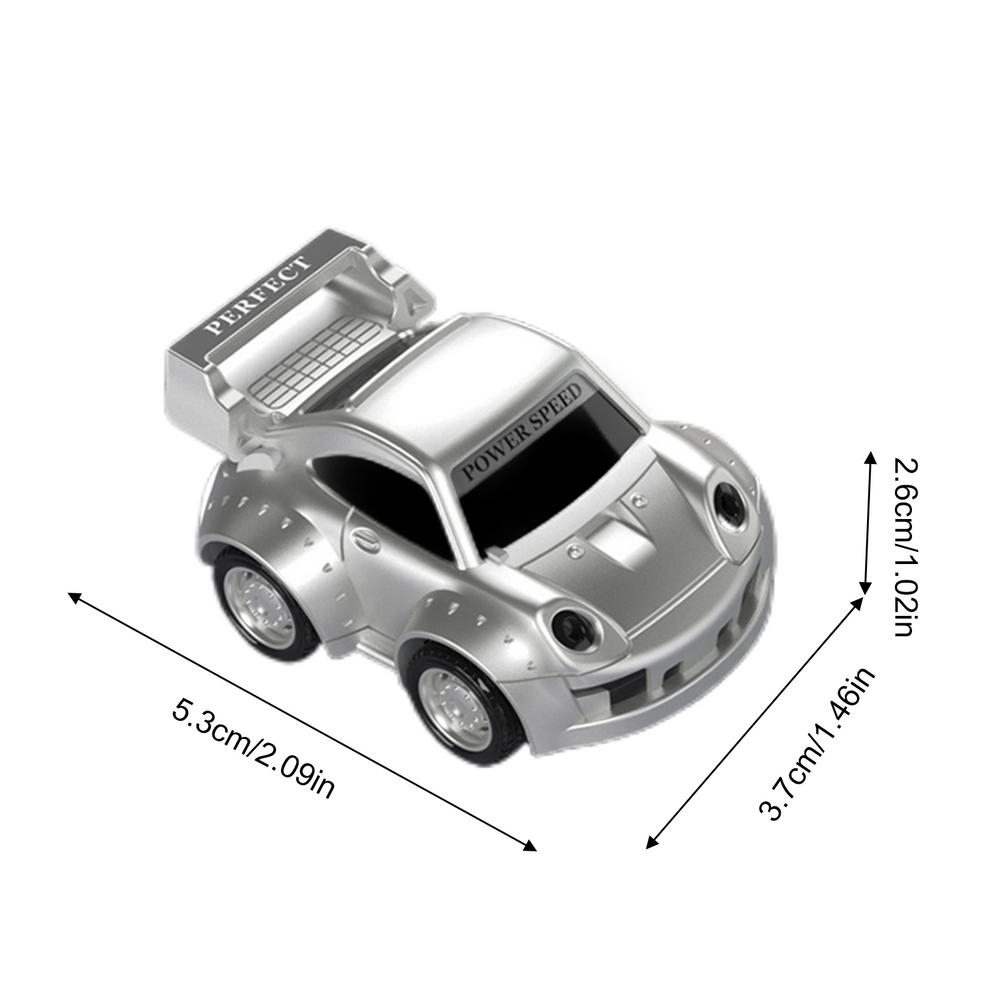 

Small Remote Control Car Portable Drift RC Car with LED Light Remote Control Vehicle Stunt Car USB Rechargeable Kids Toys for срібний