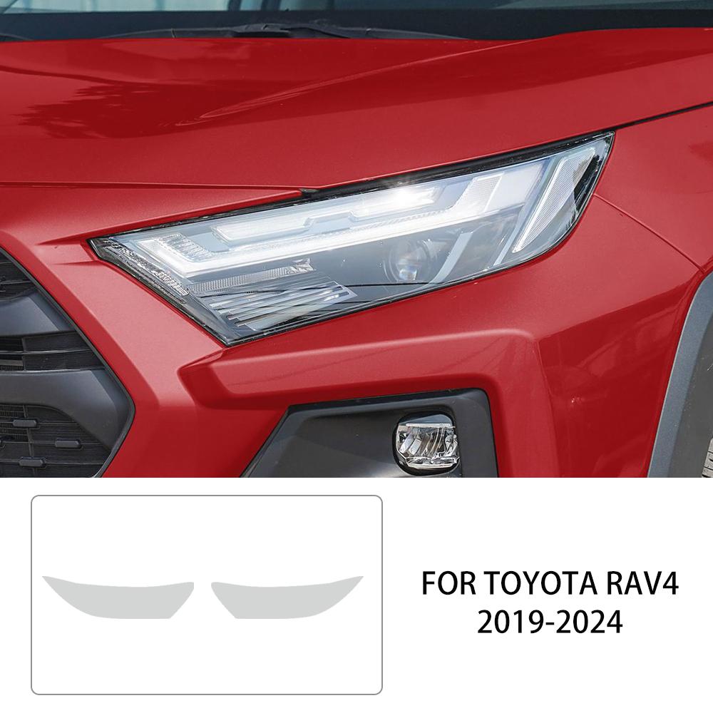 TPU Car Headlight Protective Film For Toyota RAV4 Hybrid 2019-2024 Transport & Smoke Anti-Scratch Auto External Accessories.