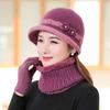 Thickened Rabbit Fur Knitted Wool Hat Women's Autumn and Winter Middle-aged and Elderly Basin Hat