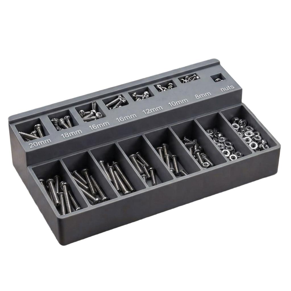 Easy Access Sorter Tray Car Bolt Screw Organizer Feature Robust ABS Construction For Vehicles Hardware Nuts Sorter