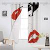 Red Lipstick Cosmetic Lips White Blackout Curtains For Living Room Bedroom Printed Window Treatment Drapes Home Decor