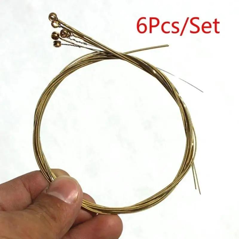 Nuovissima Ultima Chitarra Acustica Corde in Acciaio Specifiche Chitarra in Legno Corde per Chitarra 1 Set / 6 Pezzi