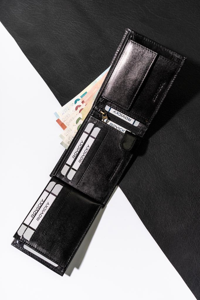 Men's Leather Wallet 304-GA-BL-2921 Black