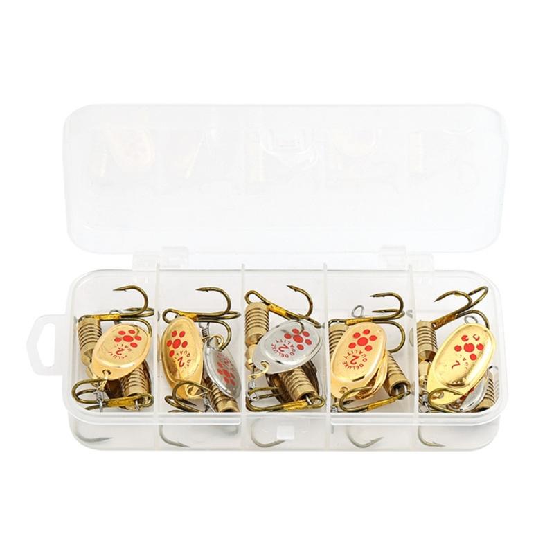 

10Pcs Spinner Baits Set Fishing Lures Metal Baits Trout Fishing Baits Sequins Crankbait Outdoor Fishing Accessories 1