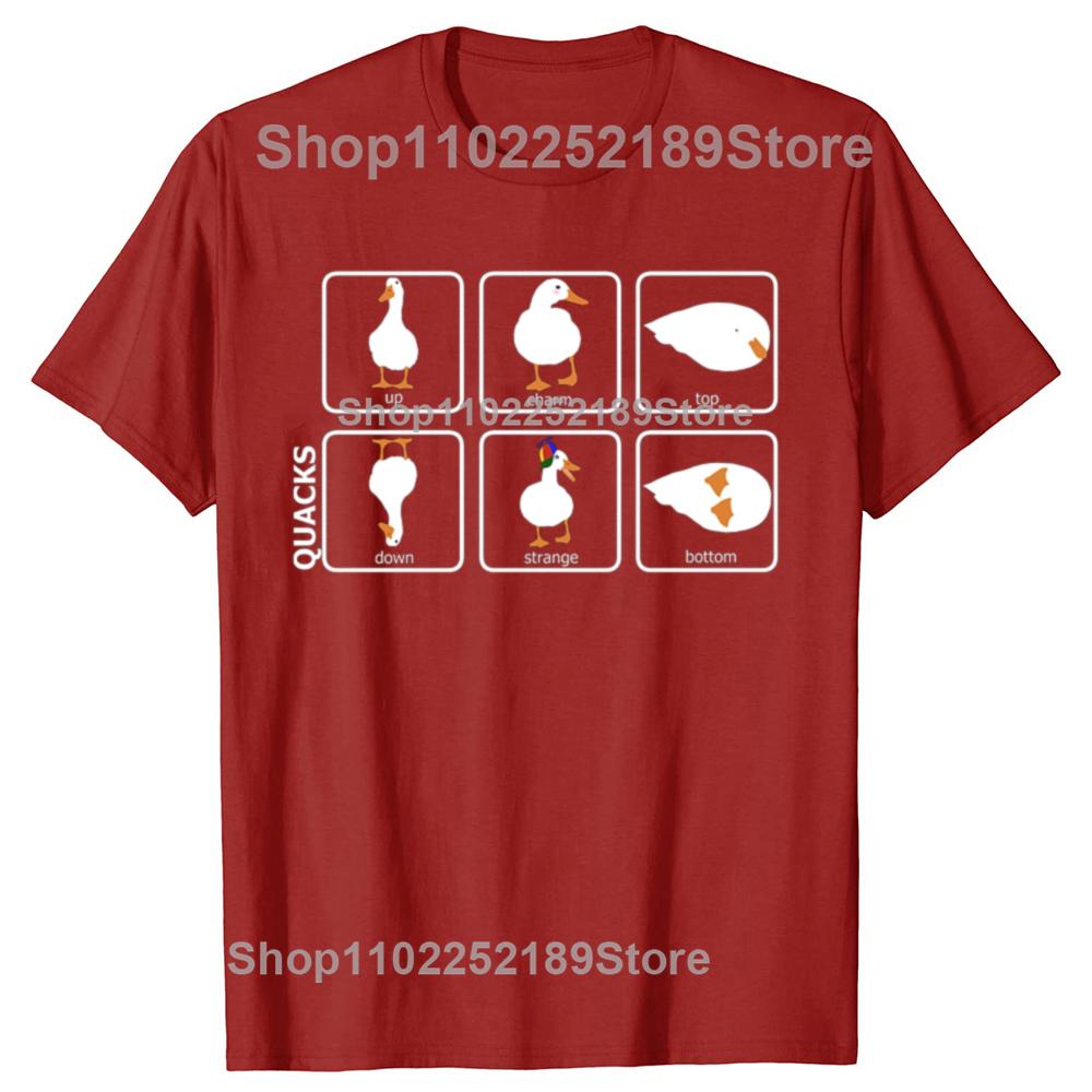 Funny Quacks Duck Graphic T-shirts Men Women's Fashion Casual Tshirt 100% Cotton Loose Oversized T Shirt