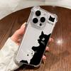 Black Cat Cartoon Art Phone Case For Samsung Galaxy A57 A56 A36 A37 A55 A54 A52 A35 A34 A17 A16 A15 A07 A06 5G Soft Clear Cover