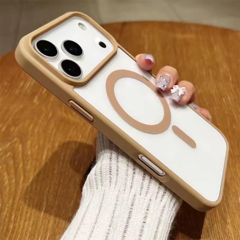 Luksusowe Magnetyczne Wstrząsoodporne Etui na Telefon dla iPhone 17 Air Pro Max dla Magsafe Bezprzewodowe Ładowanie Etui Pokrowiec