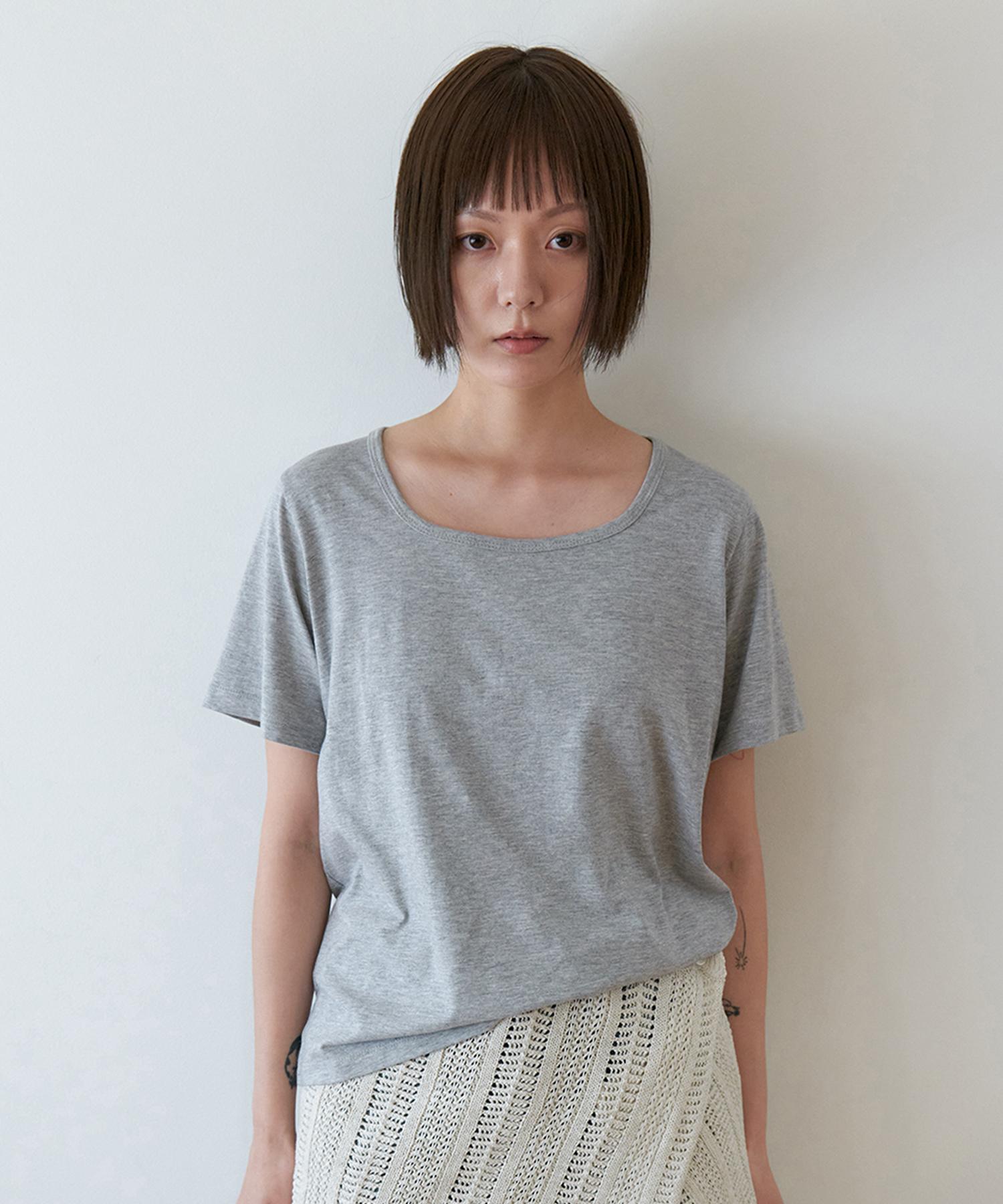 Step Around Square Neck Comfortable T-Shirts_Grey