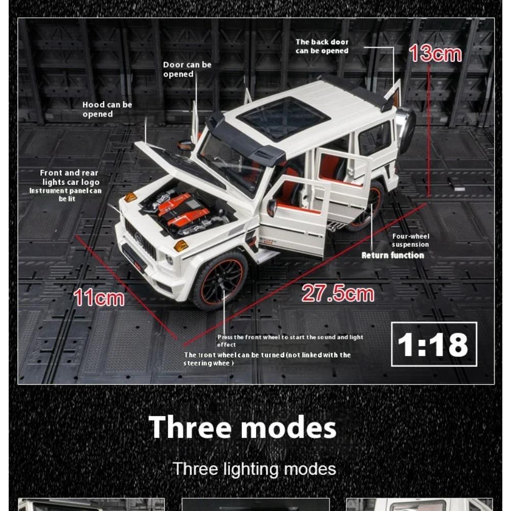 1/18 Mercedes Benz G800 Ordinary Version Without Spray Alloy SUV Diecast Model Collection Ornament Fine Birthday Gift for Friend