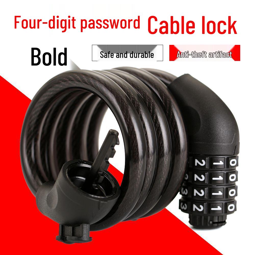 Anti-theft Combination Bicycle Lock - Portable Steel Chain for Mountain and Electric Bikes