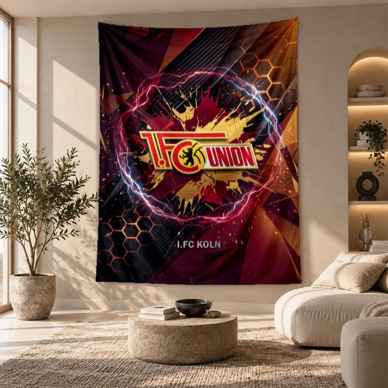 Decorative Tapestry,Union Berlin FC Printed Wall Art, Lightweight Wall Hanging For Bedroom Background