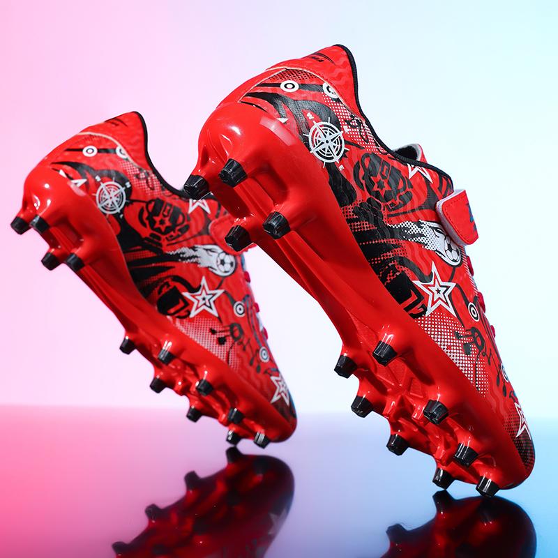 New Children Soccer Shoes Sports Society Field Boy Football Shoes Futsal Fast Indoor Sneaker Original Ankle Cleats Football Boot