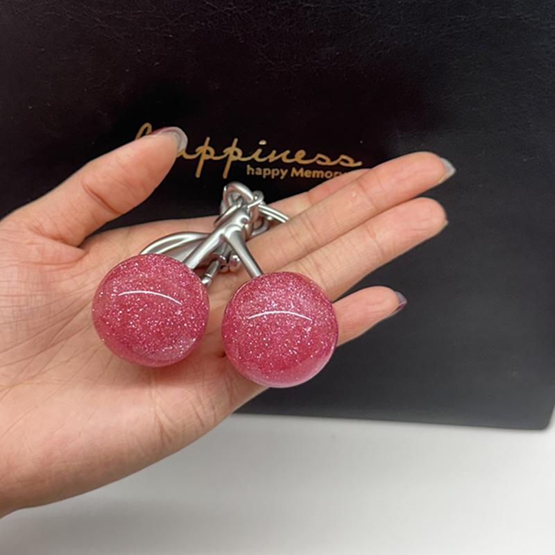 Bag Charm For Coach Handbag Shoulder Bags Cute Pink Cherry Pendant Decoration Women's Holiday Gifts Keychain Accessories