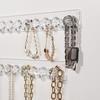 Acrylic Jewelry Display Stand for Necklaces, Earrings, and Rings - Wall Mount Organizer with Large Capacity