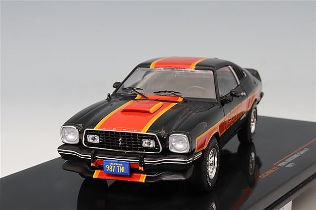 IXO 1/43 Scale Ford Mustang Cobra II 1977 Black/Red