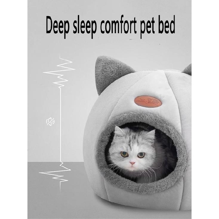 Fashionable Semi-Enclosed Sleeping Comfortable Cat Bed Pet Tent Comfortable Cave Nest Suitable for Small Dogs Teddy Cat Kennel