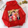Spring Autumn Luffy Zoro Boys Girls Sweatshirt Hooded Pullover Anime One Piece Hoodies Casual Streetwear Costume Fashion Tops