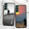 Hunter Man Fishing Dog Phone Case For Samsung A15 A25 A35 A55 Galaxy A70S A50S A30S A30 A40 A71 A51 A41 A31 A21 A11 A01 A20S A10