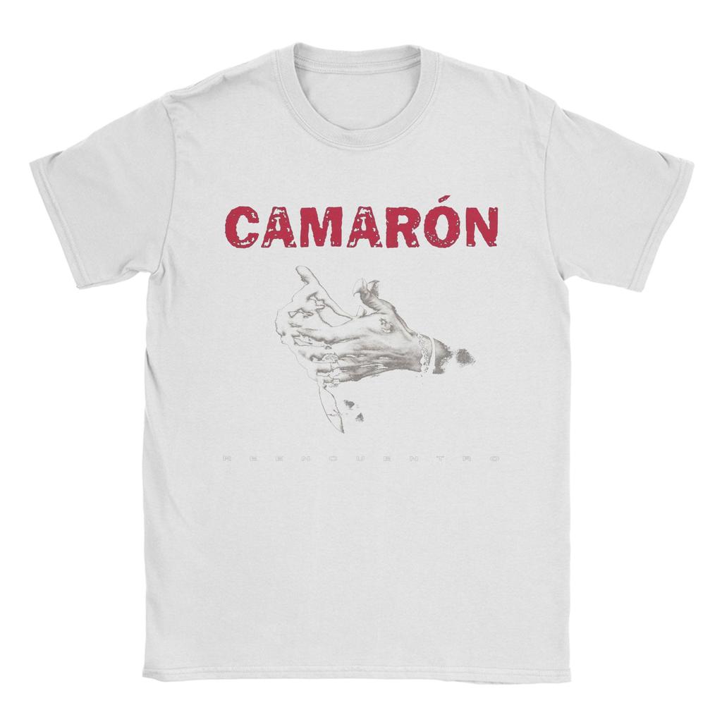 Camiseta para Hombre Camarones De La Isla Cantante de Flamenco Camiseta de Algodón Manga Corta Camisetas de Camarones de la Isla Cuello Redondo mercancía Tallas Grandes