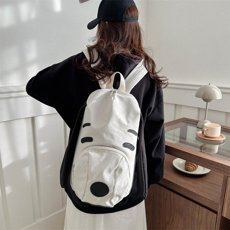 

Korean Teenagers Girls Backpack Cute Dog Personality Large Capacity Oxford Rucksack Student School Computer Shoulder Bag Purse покинуть белый